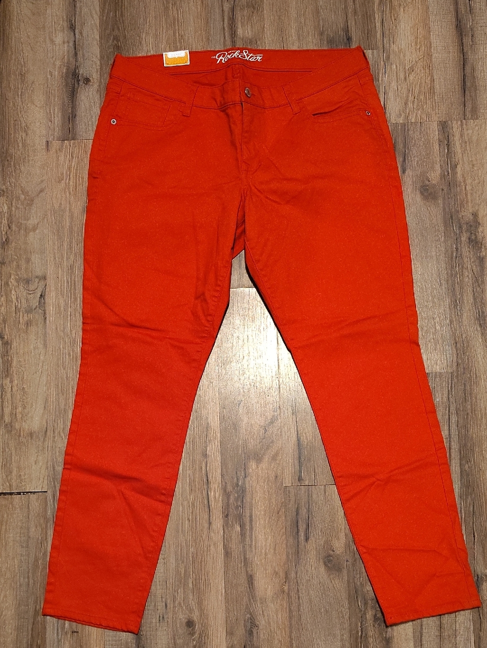 Old Navy Rock Star Super Skinny Bright Orange-Red Pants